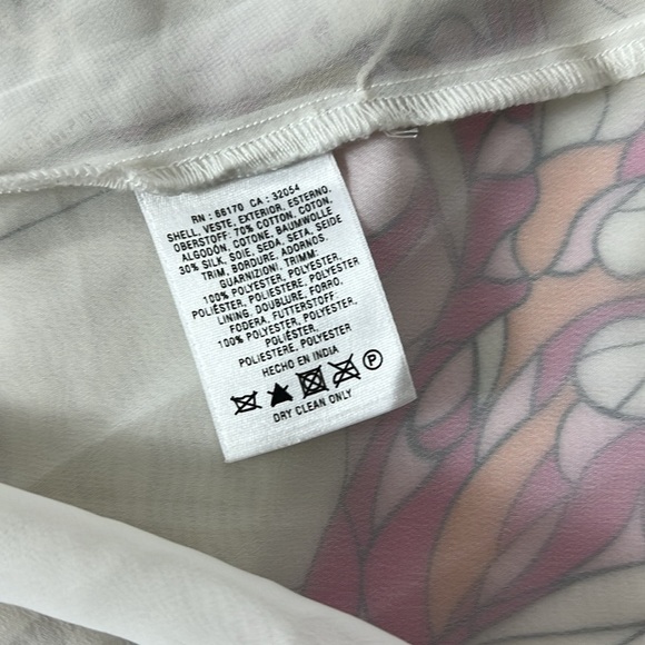 Anthro Leifnotes Sz 14 Guarri Dress Cotton & Silk Blend Floral Mixed Print - Picture 9 of 10